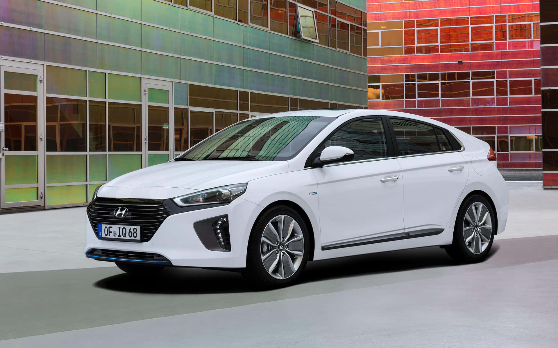Hyundai Ioniq Charging Outdoor Wallpaper