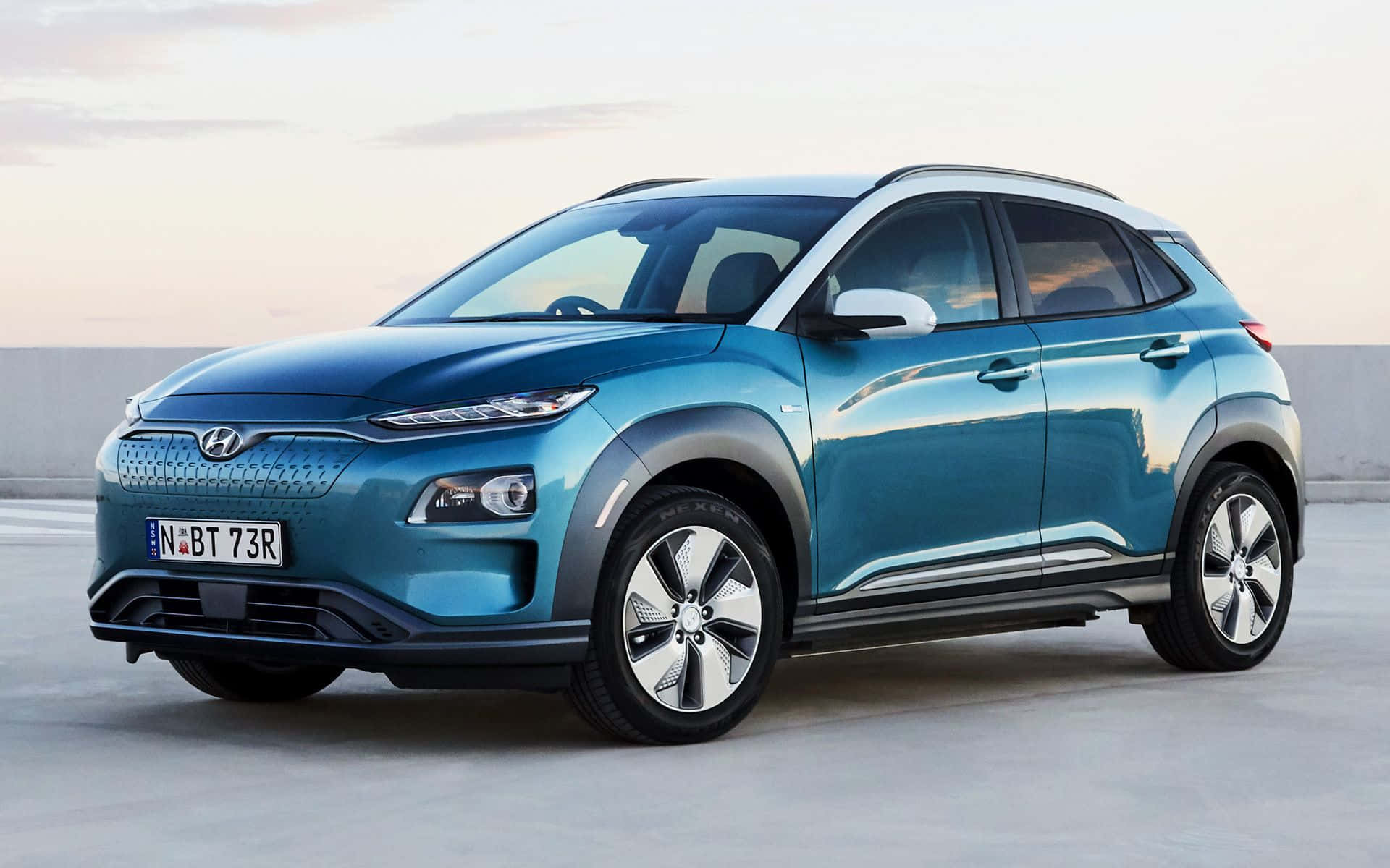 Stunning Hyundai Kona in Scenic Landscape Wallpaper