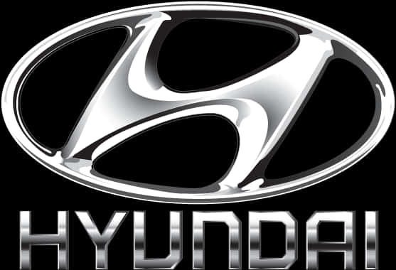 Hyundai Logo Blackand Silver PNG
