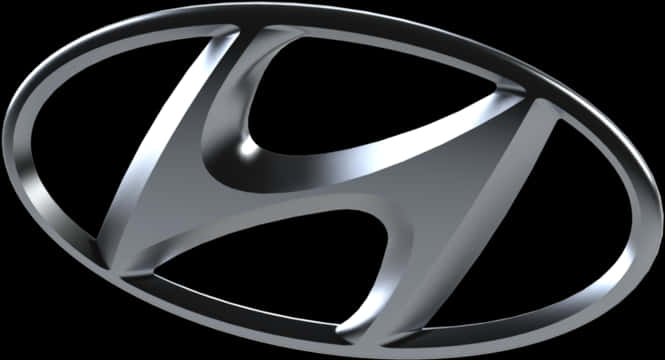 Download Hyundai Logo Silver3 D | Wallpapers.com