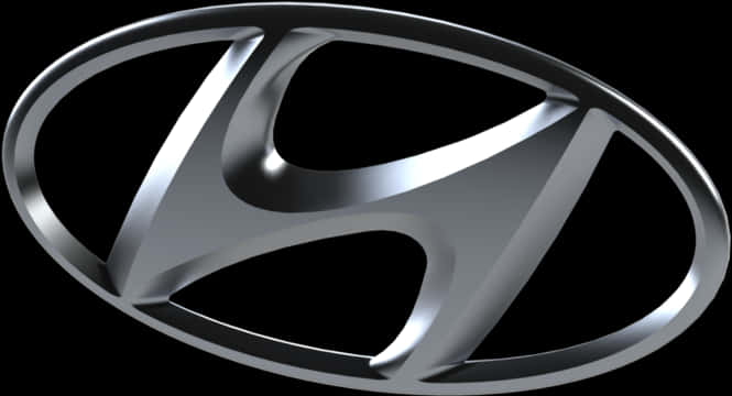 Hyundai Logo Silver3 D PNG
