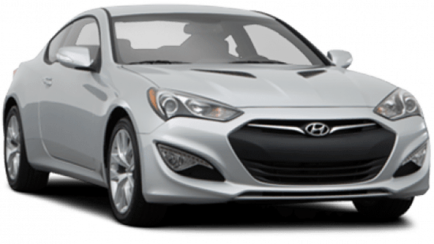 Hyundai Silver Coupe Profile View PNG