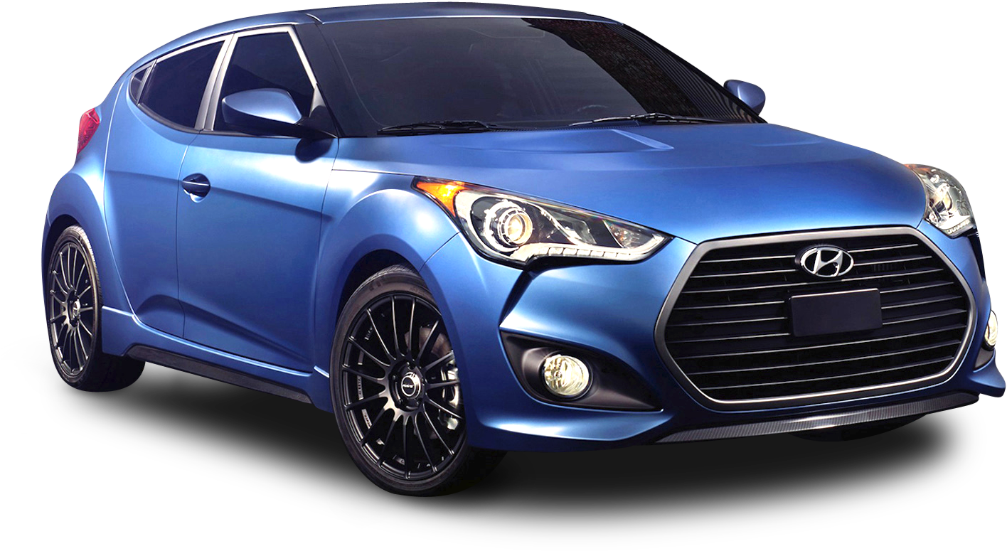 Download Hyundai Veloster Blue Side View | Wallpapers.com