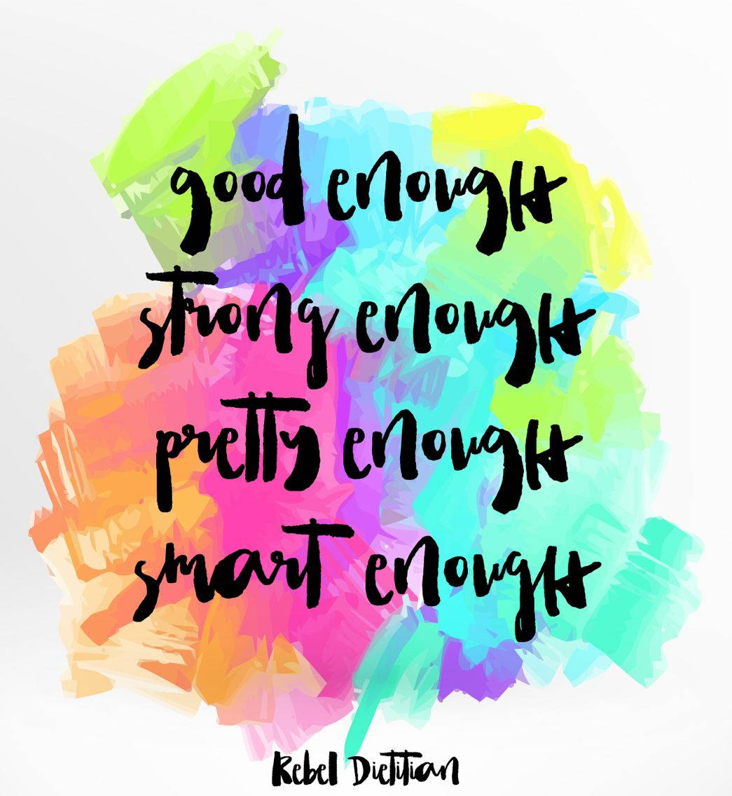 Colorful I Am Enough Affirmations Wallpaper