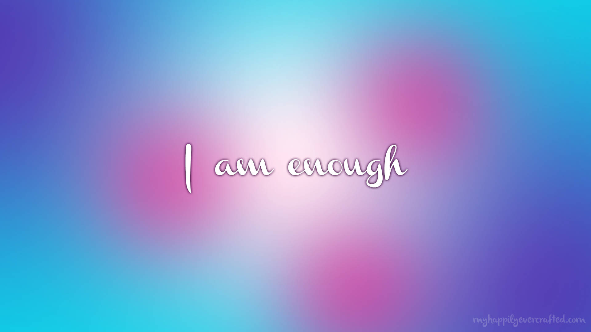 I Am Enough With Pink Spots Wallpaper