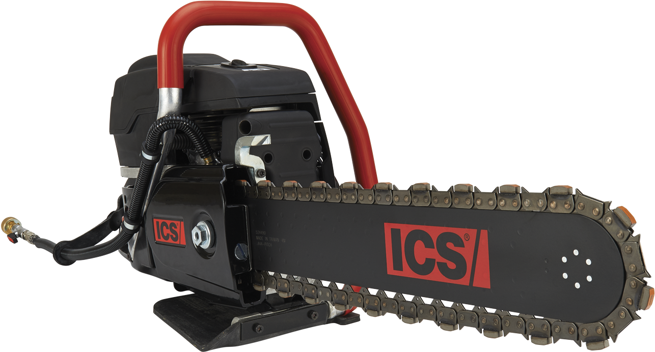 I C S Brand Chainsaw Isolated PNG