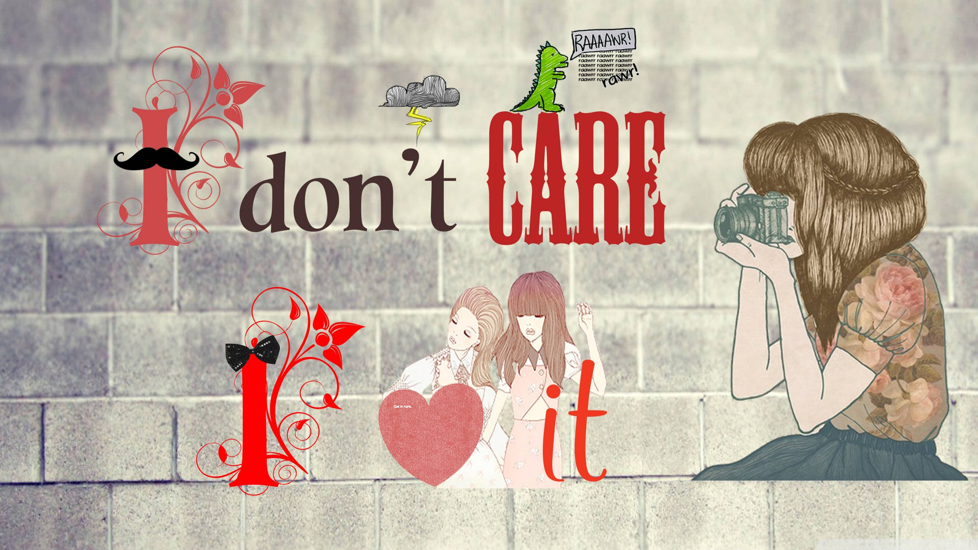 I Don't Care Photo Collage