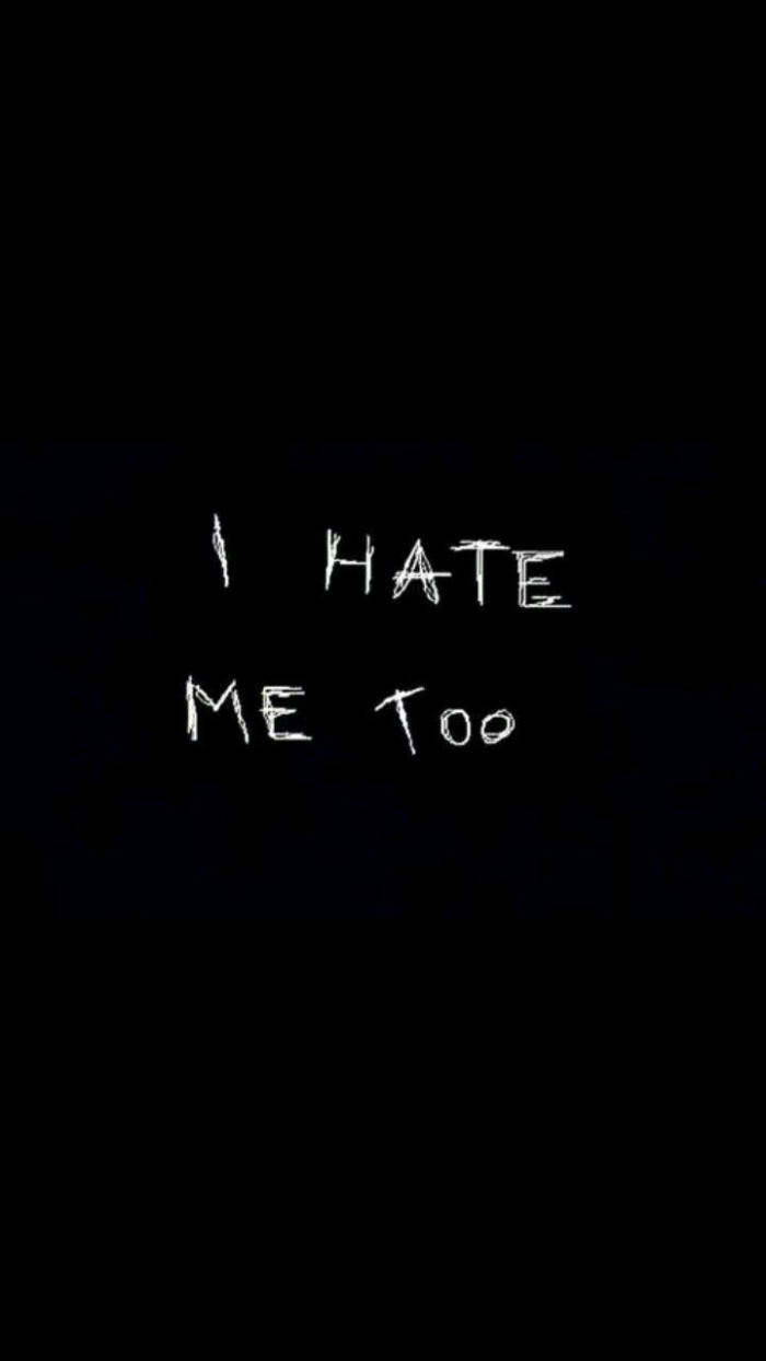 Download I Hate Me Too Sad In Iphone Wallpaper | Wallpapers.com
