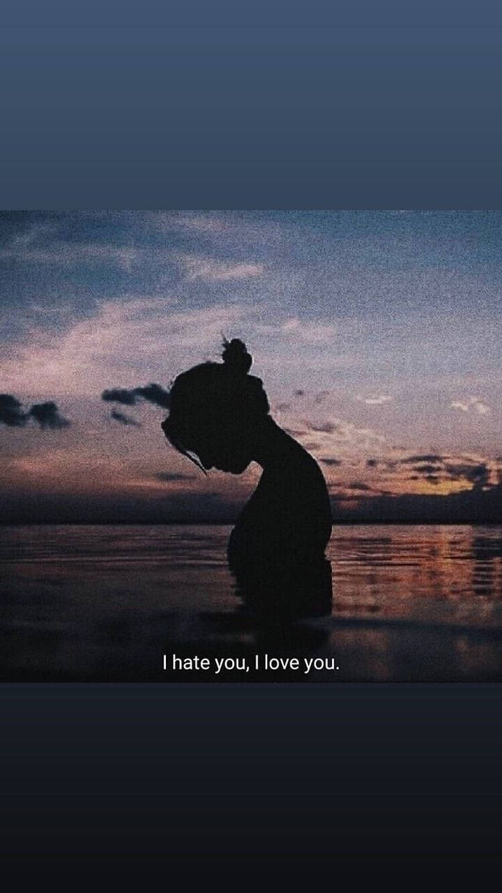 I Hate You With Girls Silhouette Wallpaper