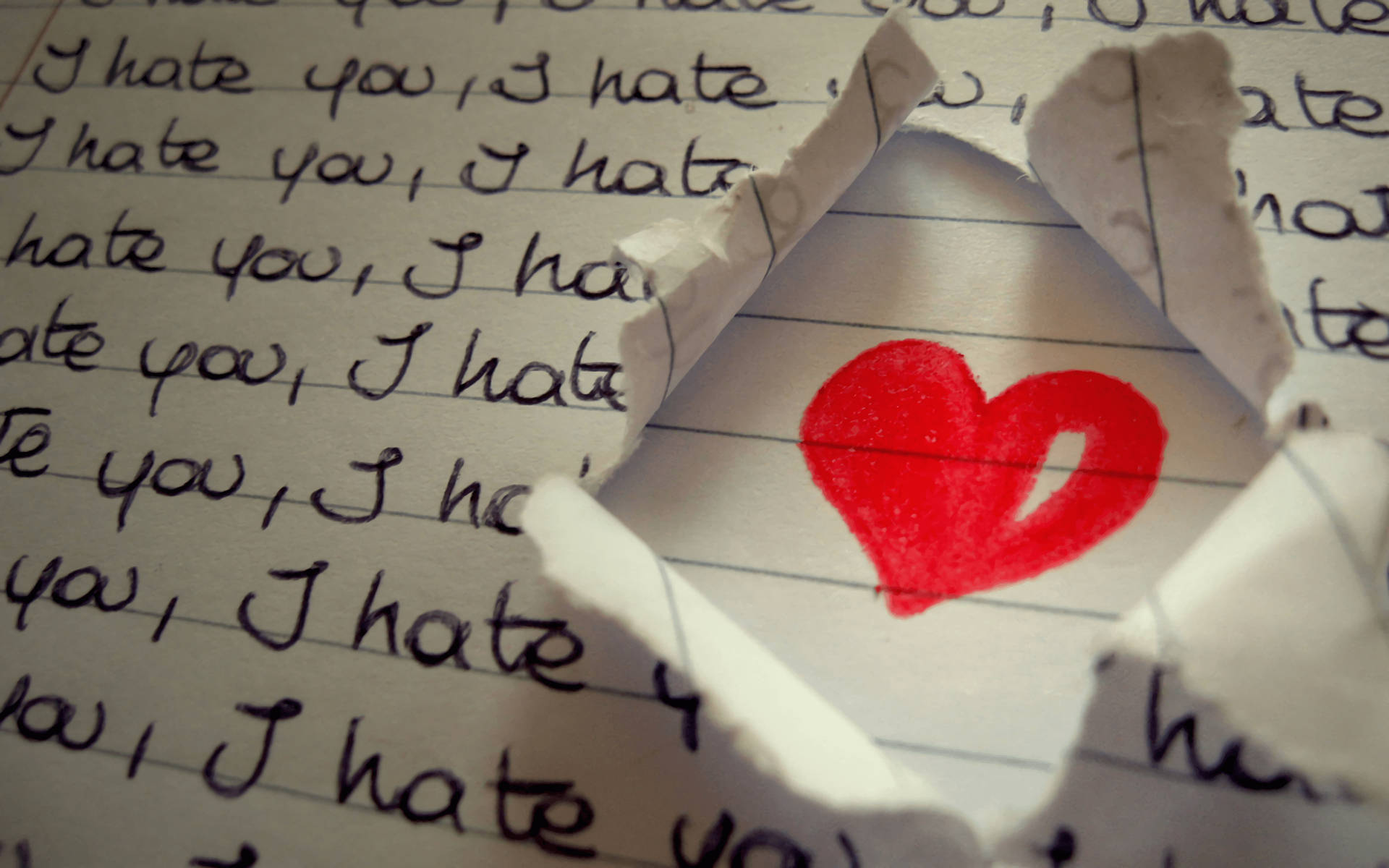 I Hate You With Red Heart