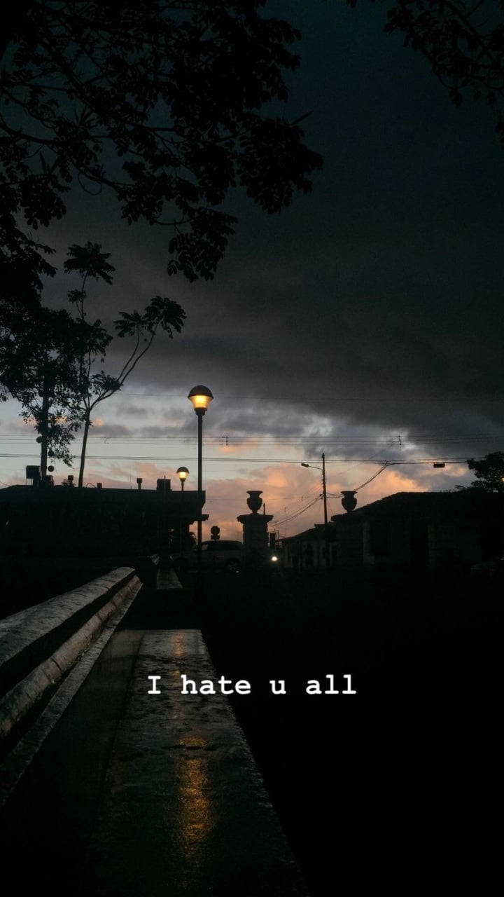 I Hate You With Stormy Cloud Wallpaper