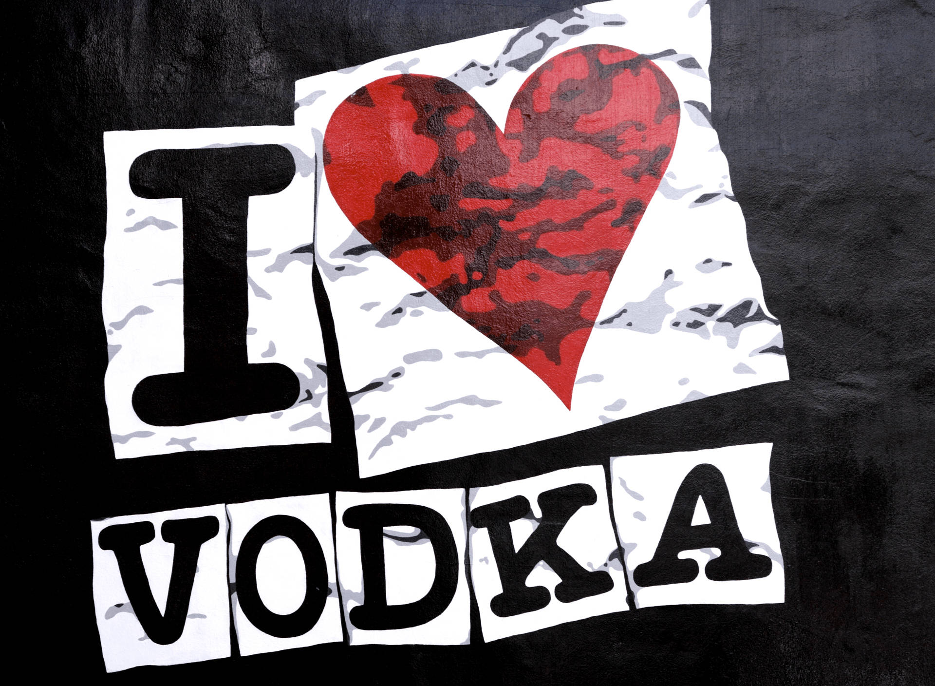I Heart Vodka Art Wallpaper