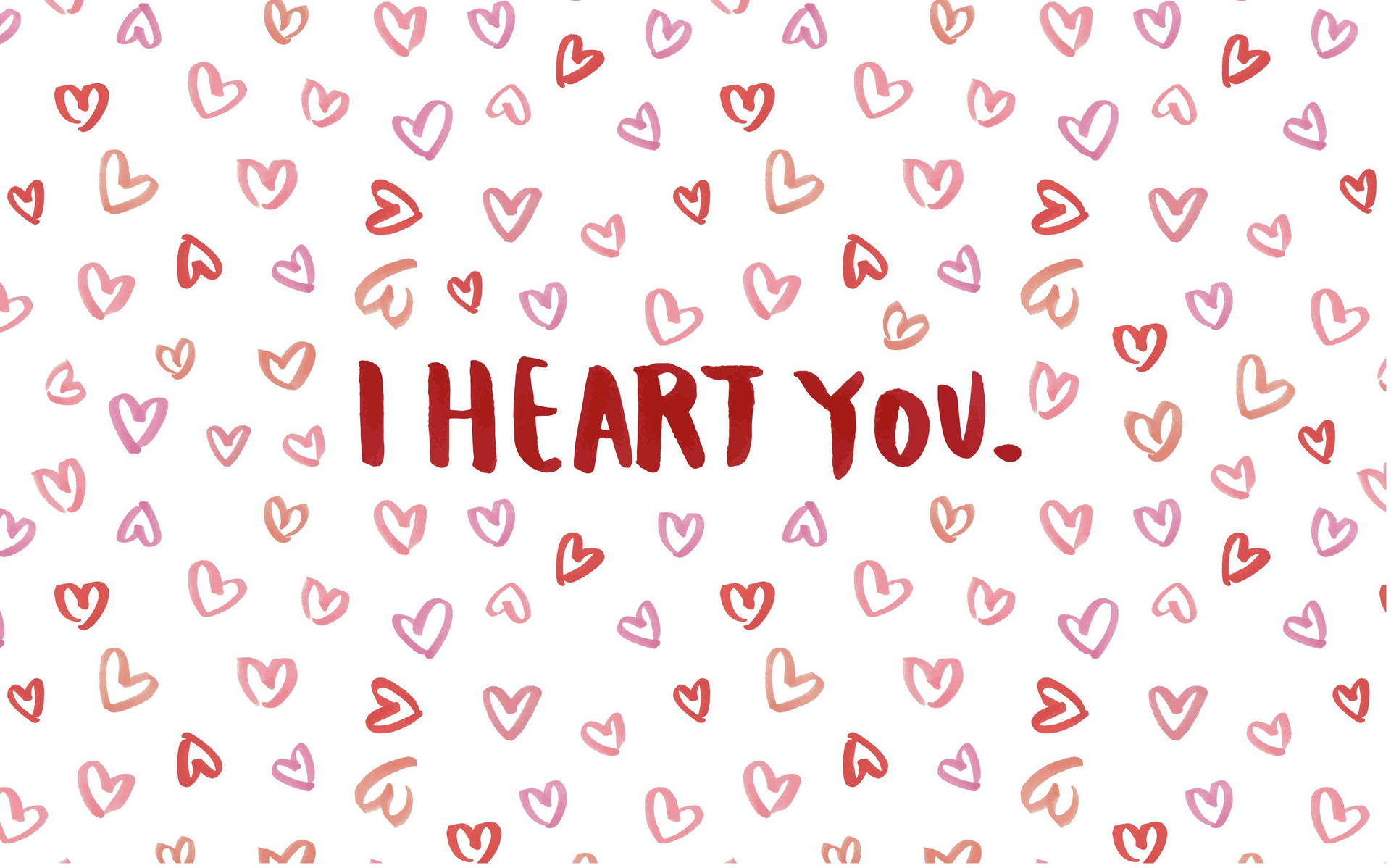 I Heart You Valentines Desktop Wallpaper