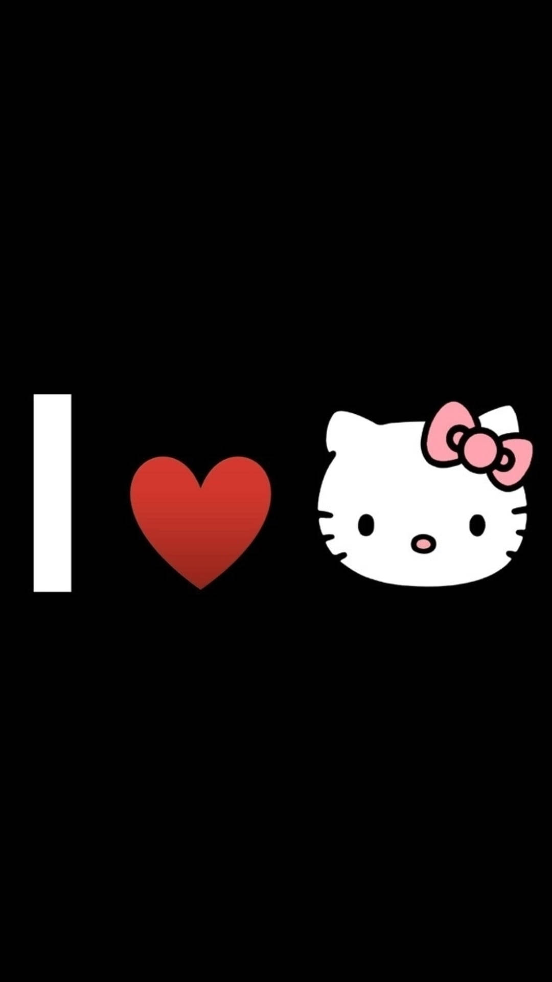 Download We Love Cute Black Hello Kitty Wallpaper