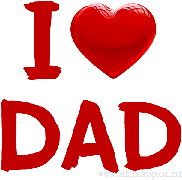 I Love Dad Heart Graphic PNG