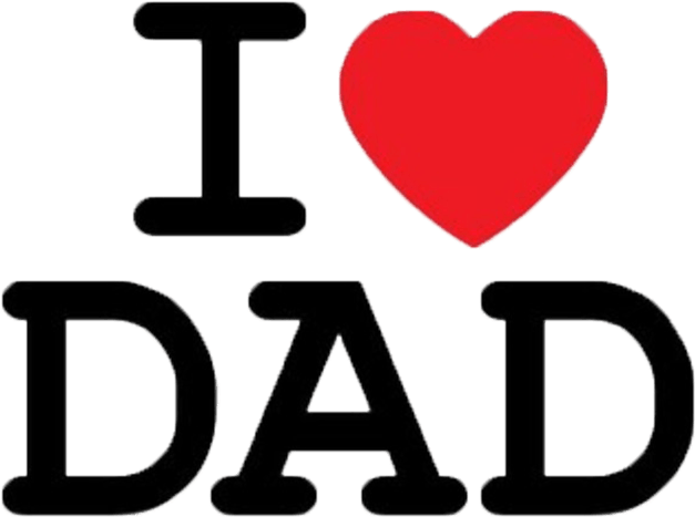 I Love Dad Heart Graphic PNG