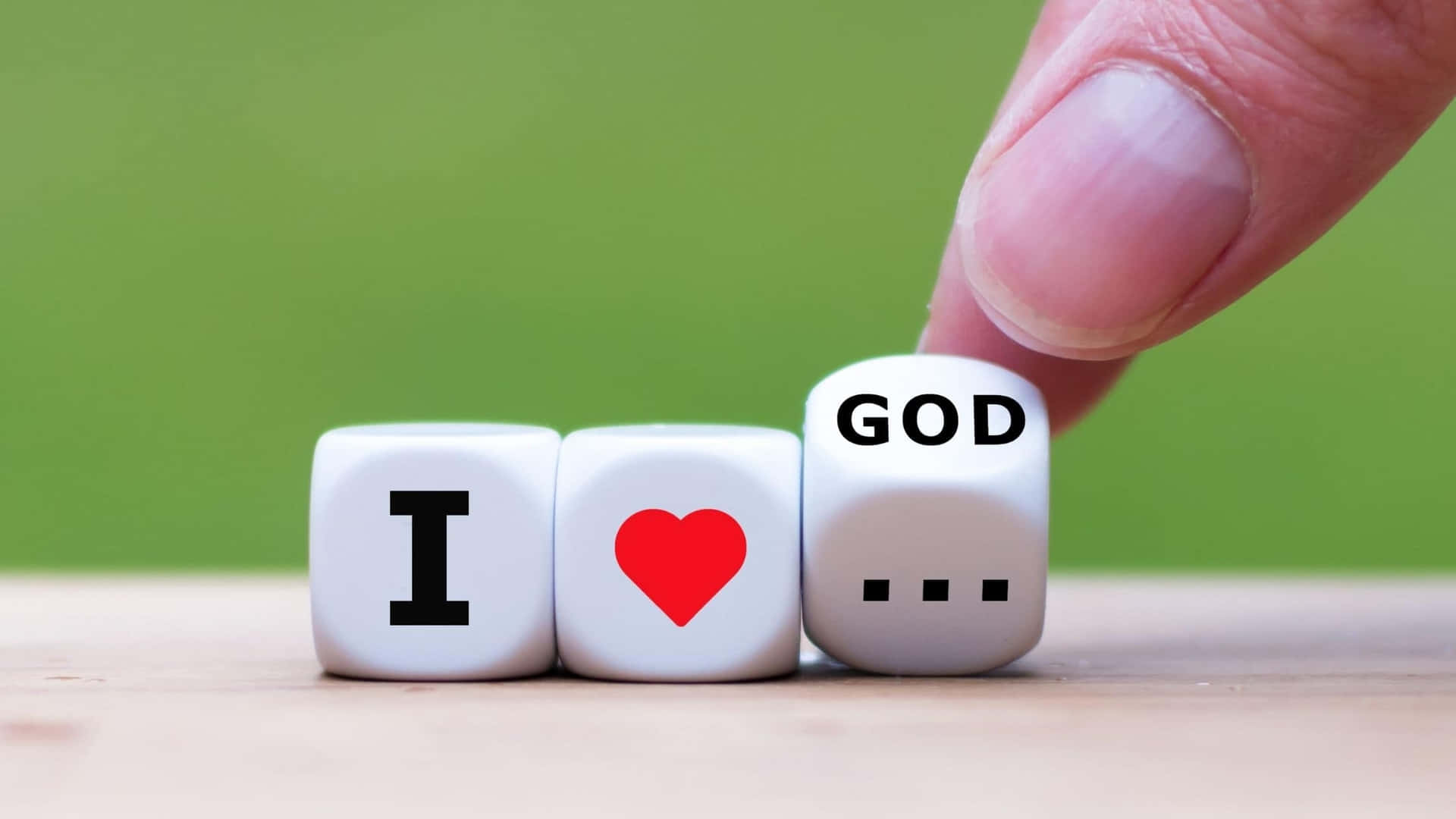 I Love God Dice Image Wallpaper