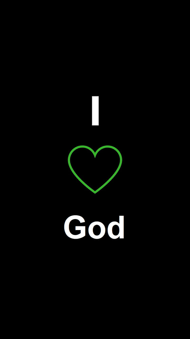 I Love God Graphic Wallpaper