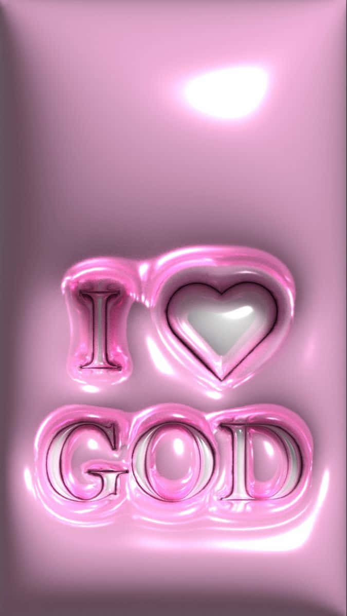 I Love God Pink Neon Sign Wallpaper