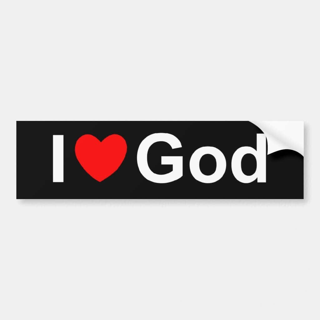 I Love God Sticker Wallpaper