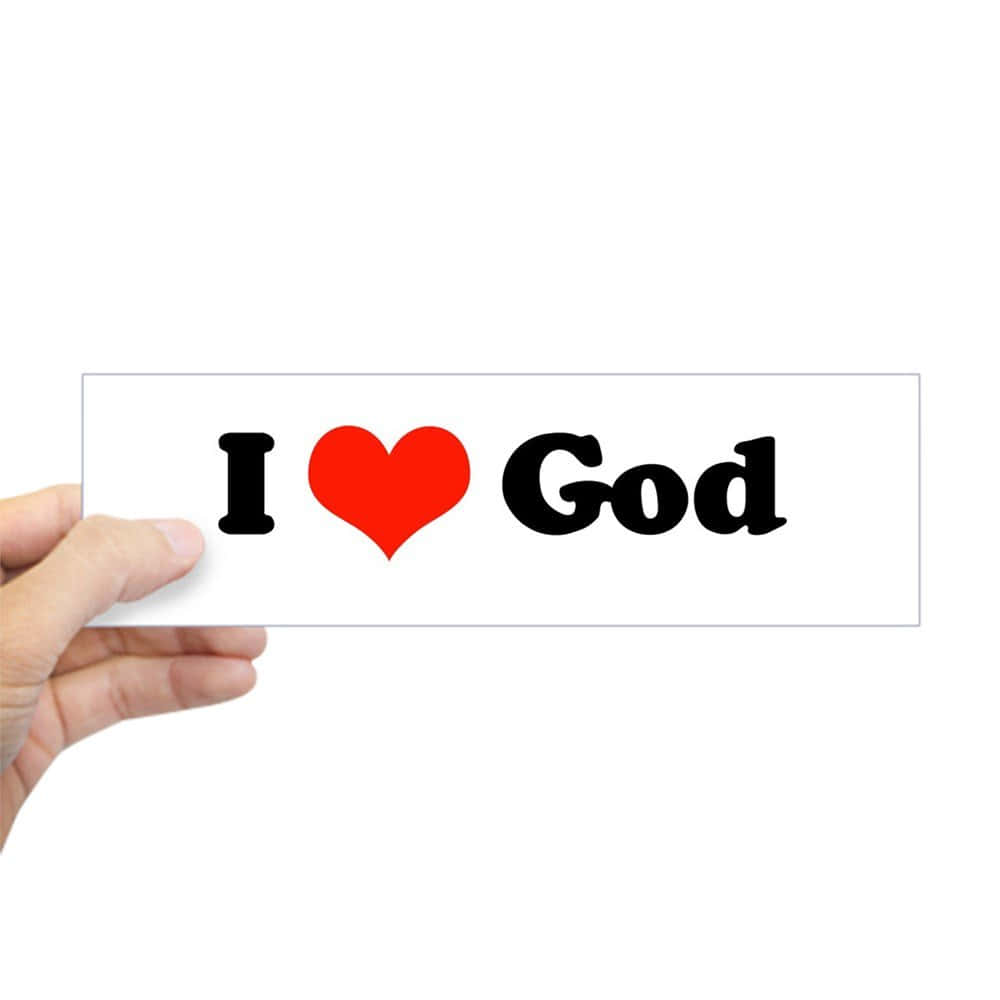 I Love God Sticker Wallpaper