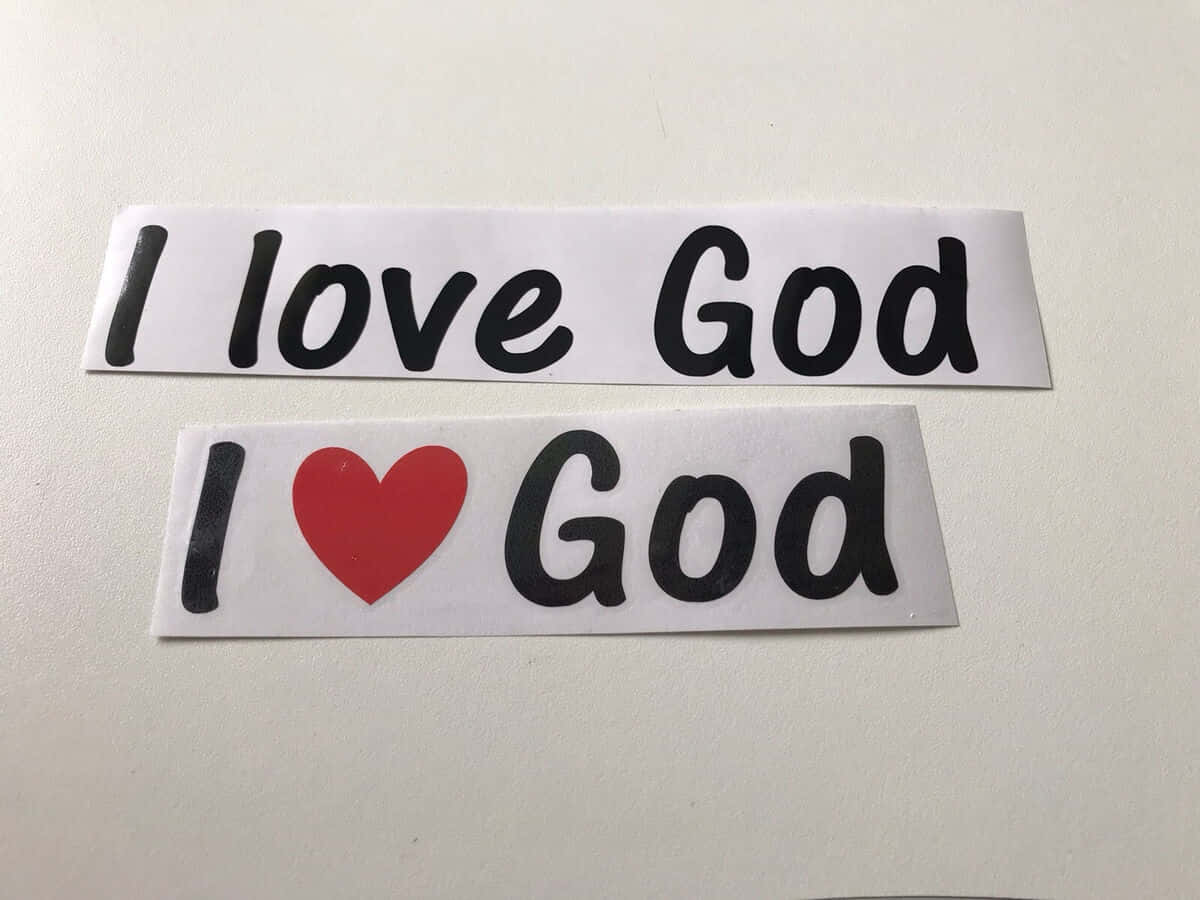 I Love God Stickers Wallpaper