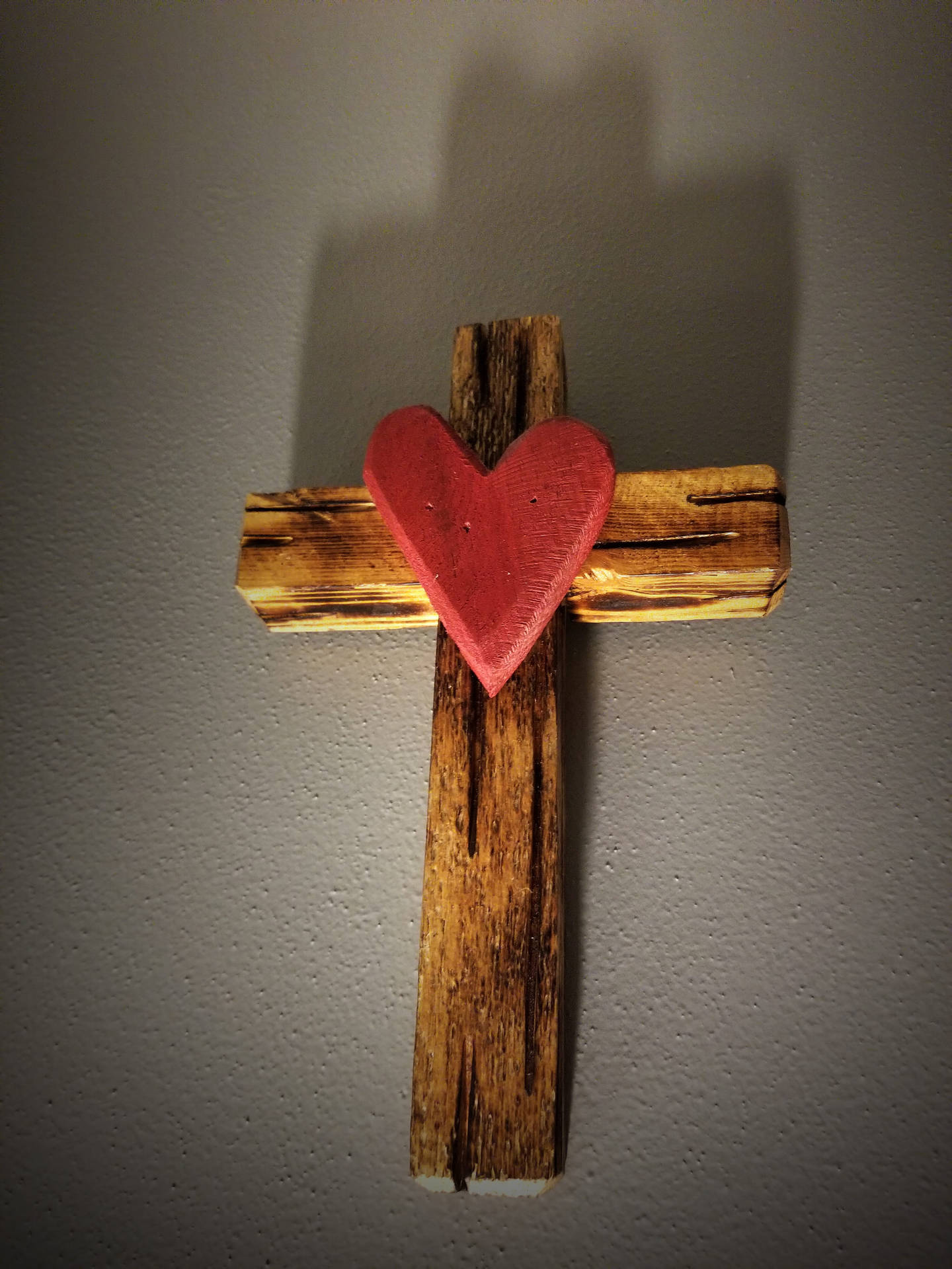 I Love Jesus Iphone With Wooden Cross Wallpaper