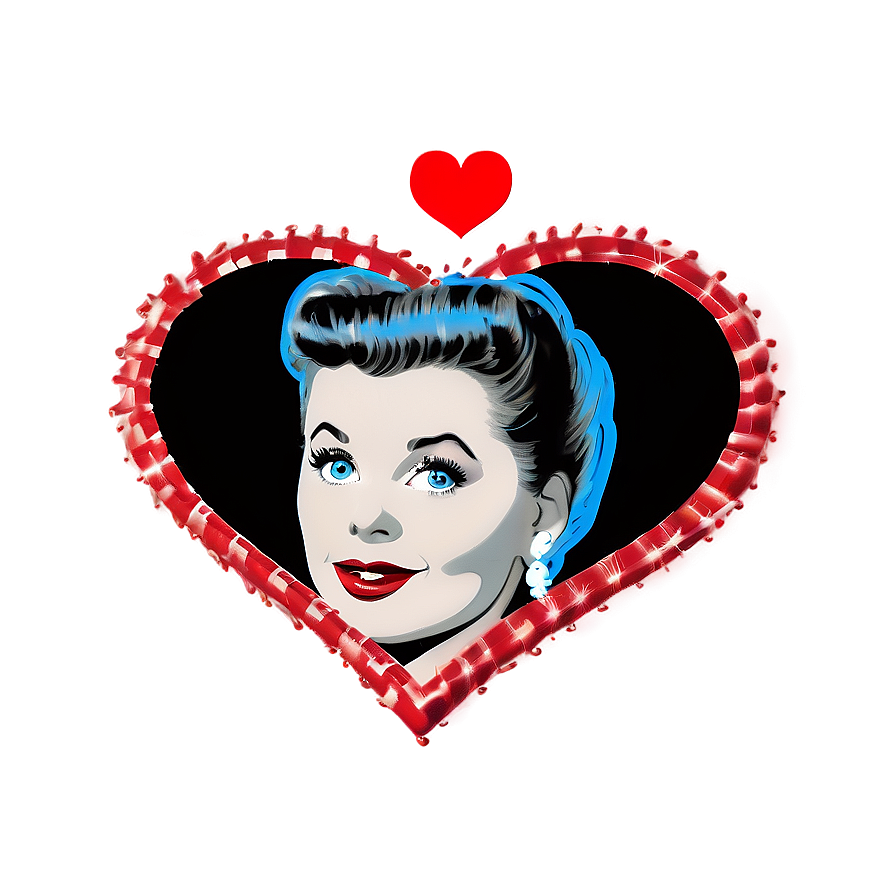 I Love Lucy Heart Frame Png Qbh9 PNG