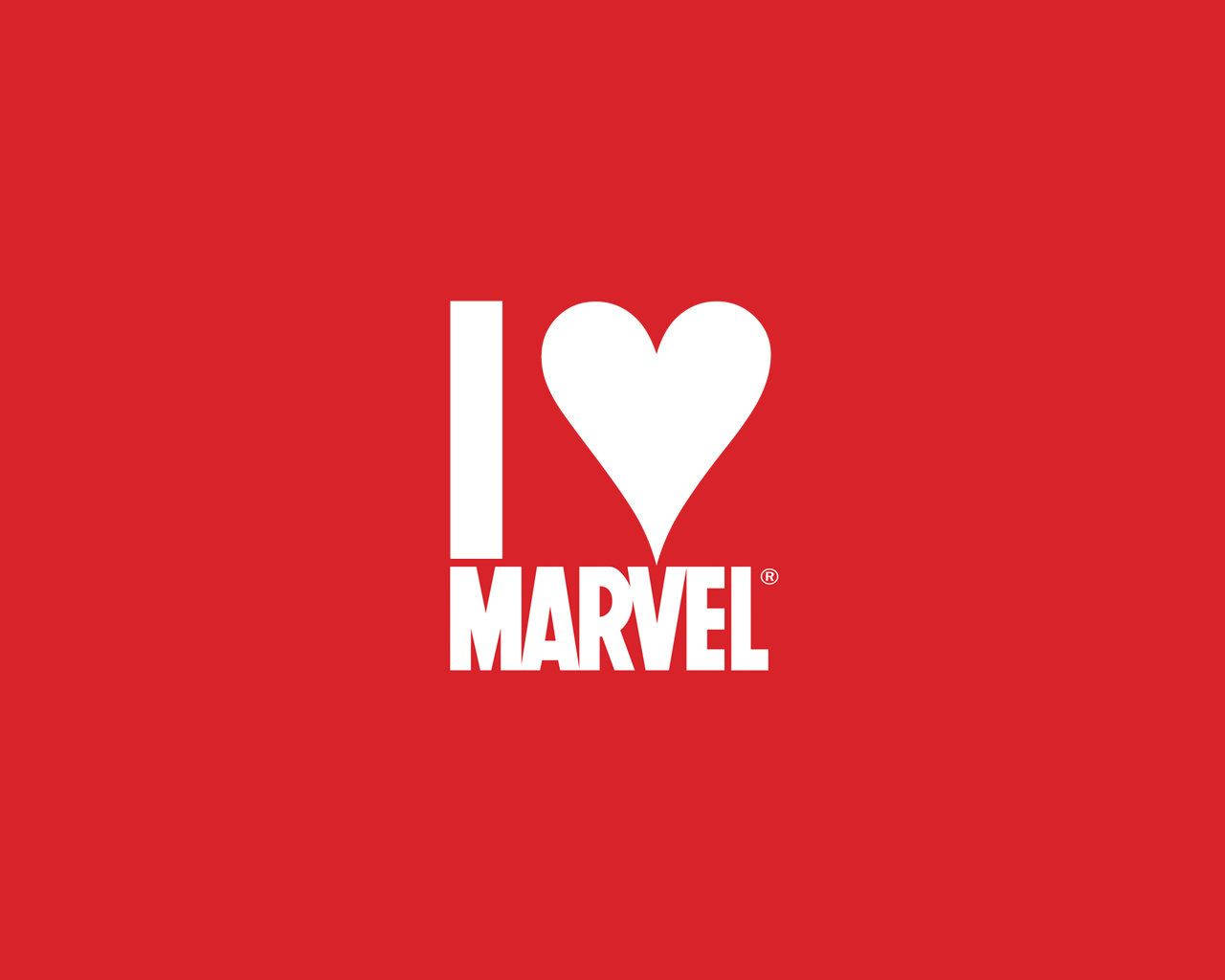 I love Marvel comics with big white heart in red background.