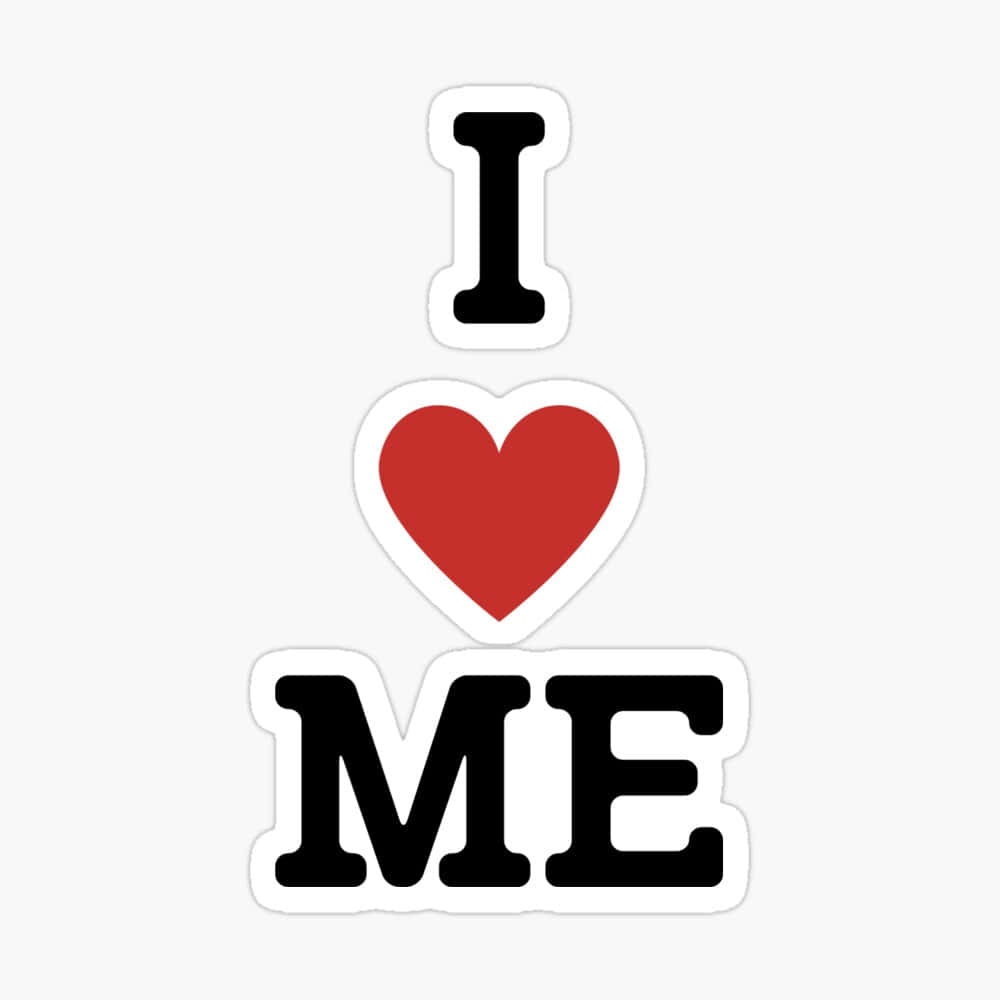 Download I Love Me Sticker Design Wallpaper | Wallpapers.com