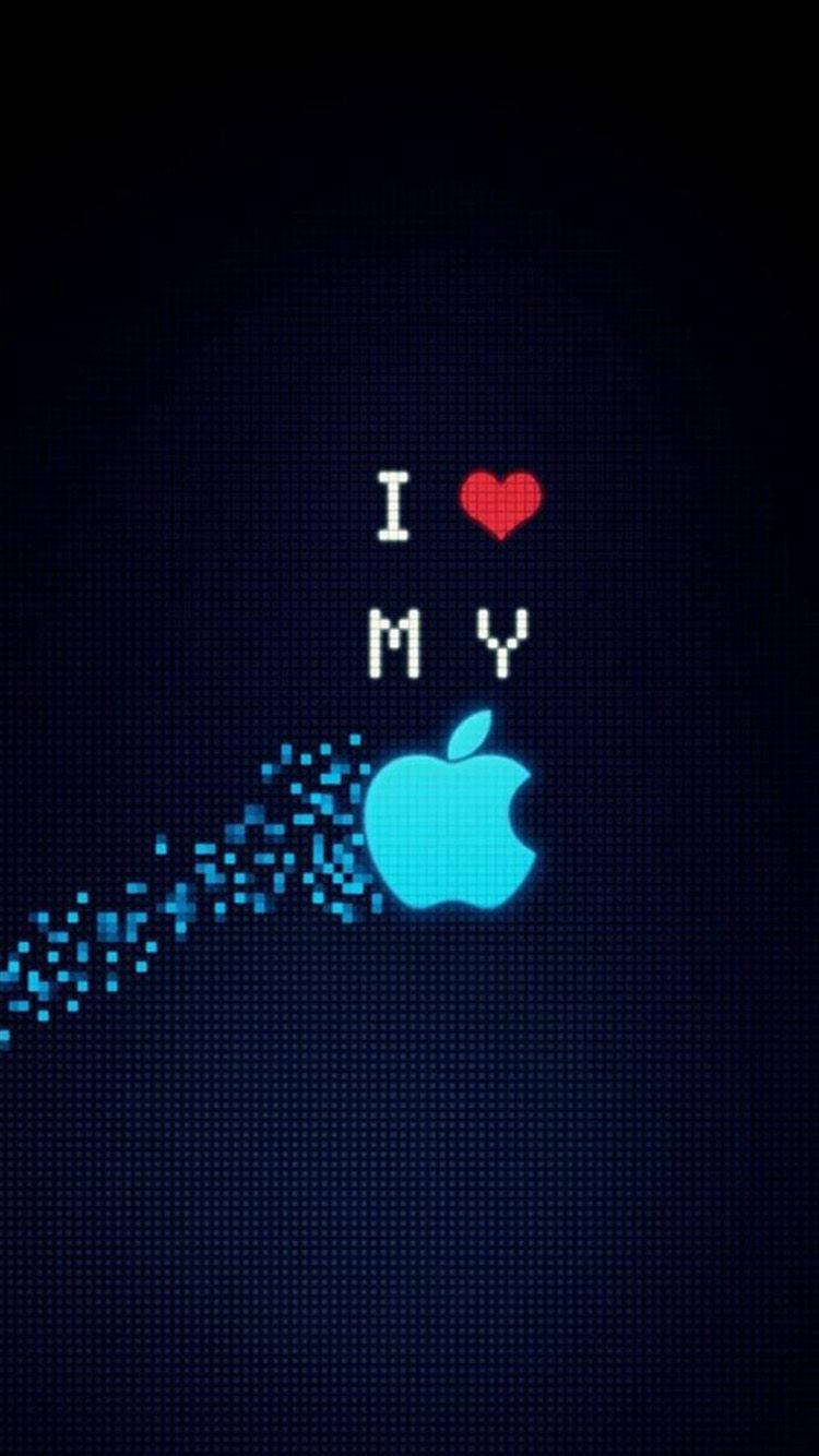 I Love My Apple Logo Iphone Picture