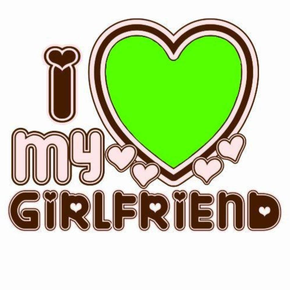 Jeg elsker min GF grøn hjertepfp Wallpaper