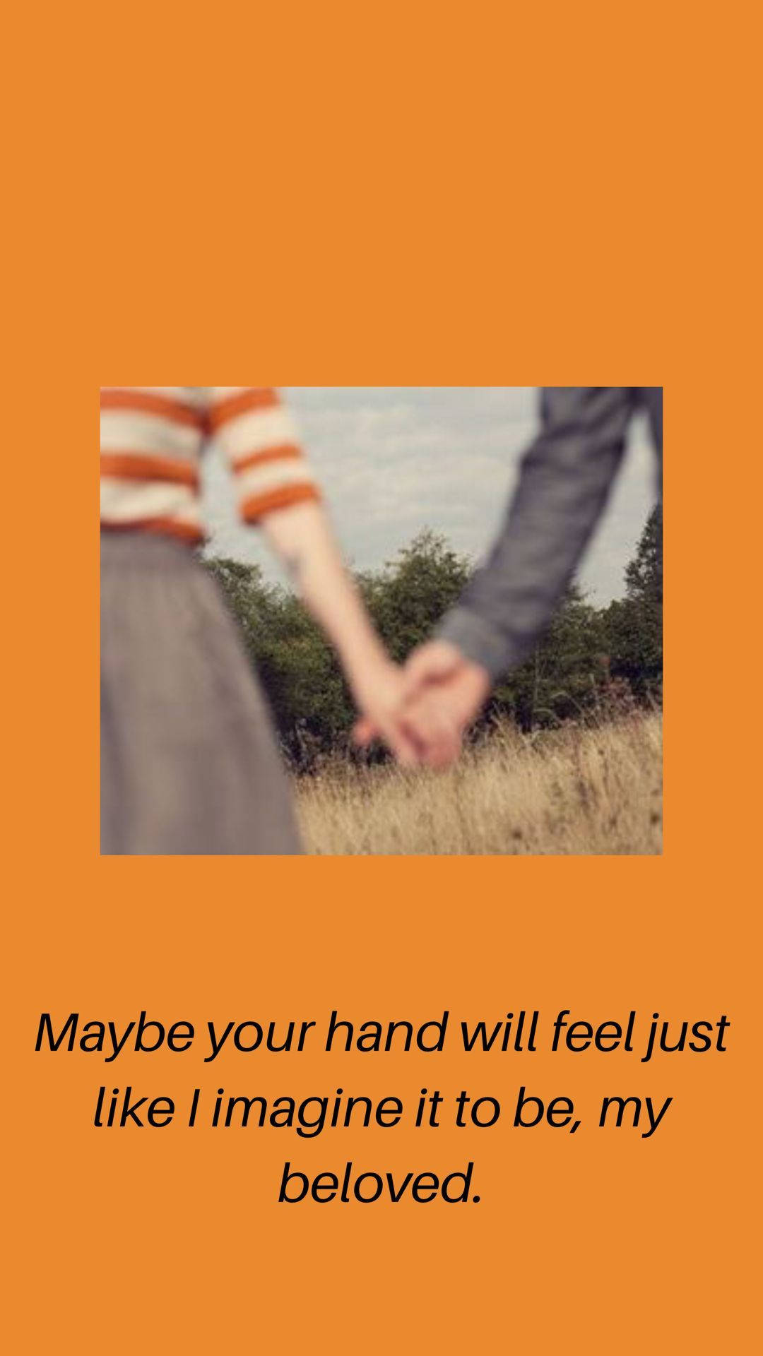 Jagälskar Min Flickvän Romantiskt Hållande Händer. Wallpaper
