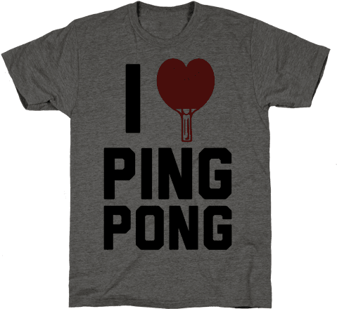 I Love Ping Pong Tshirt Design PNG