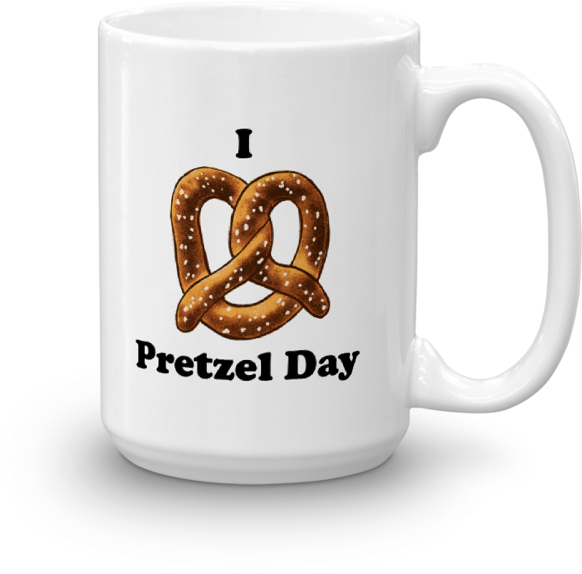 I Love Pretzel Day Mug PNG