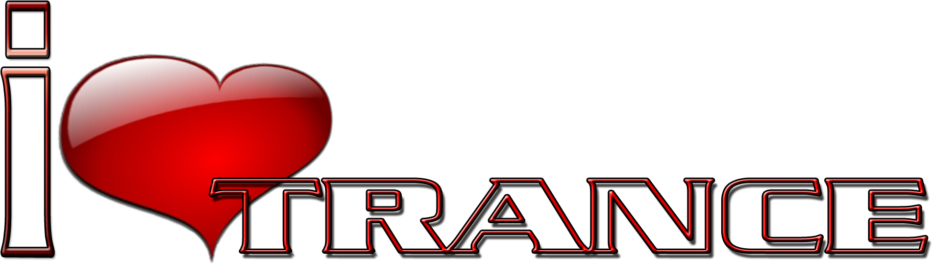 I Love Trance Music Graphic PNG