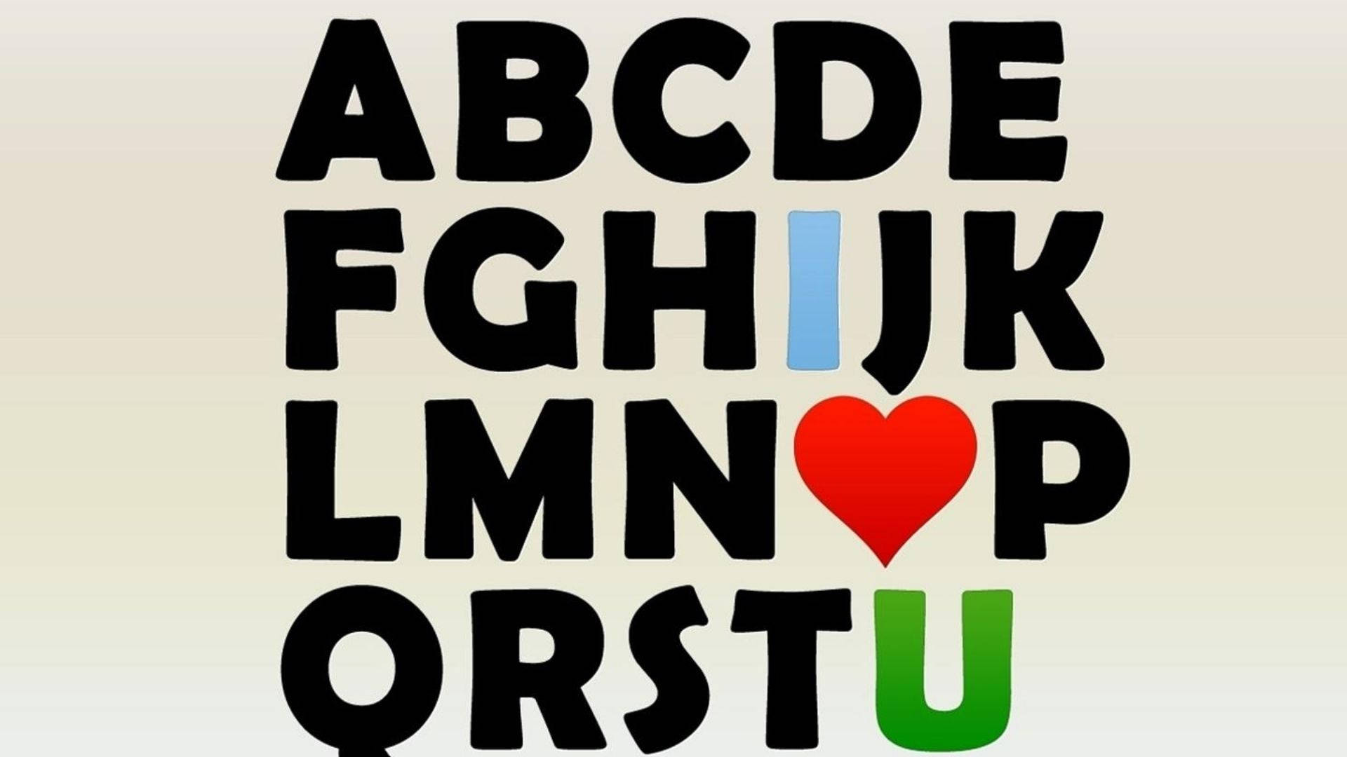 I Love You Alphabets Wallpaper