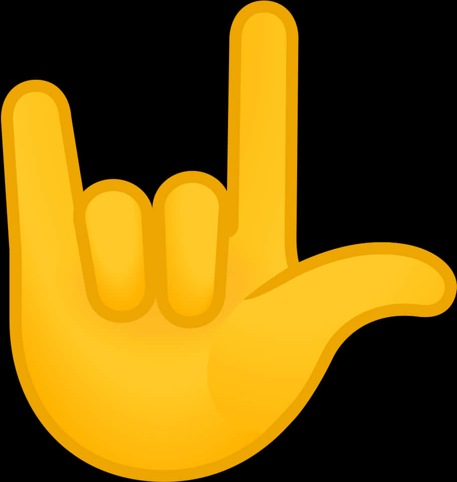 I Love You Hand Gesture Emoji PNG