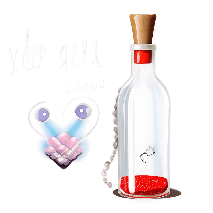 I Love You Message In A Bottle Png Njh80 PNG