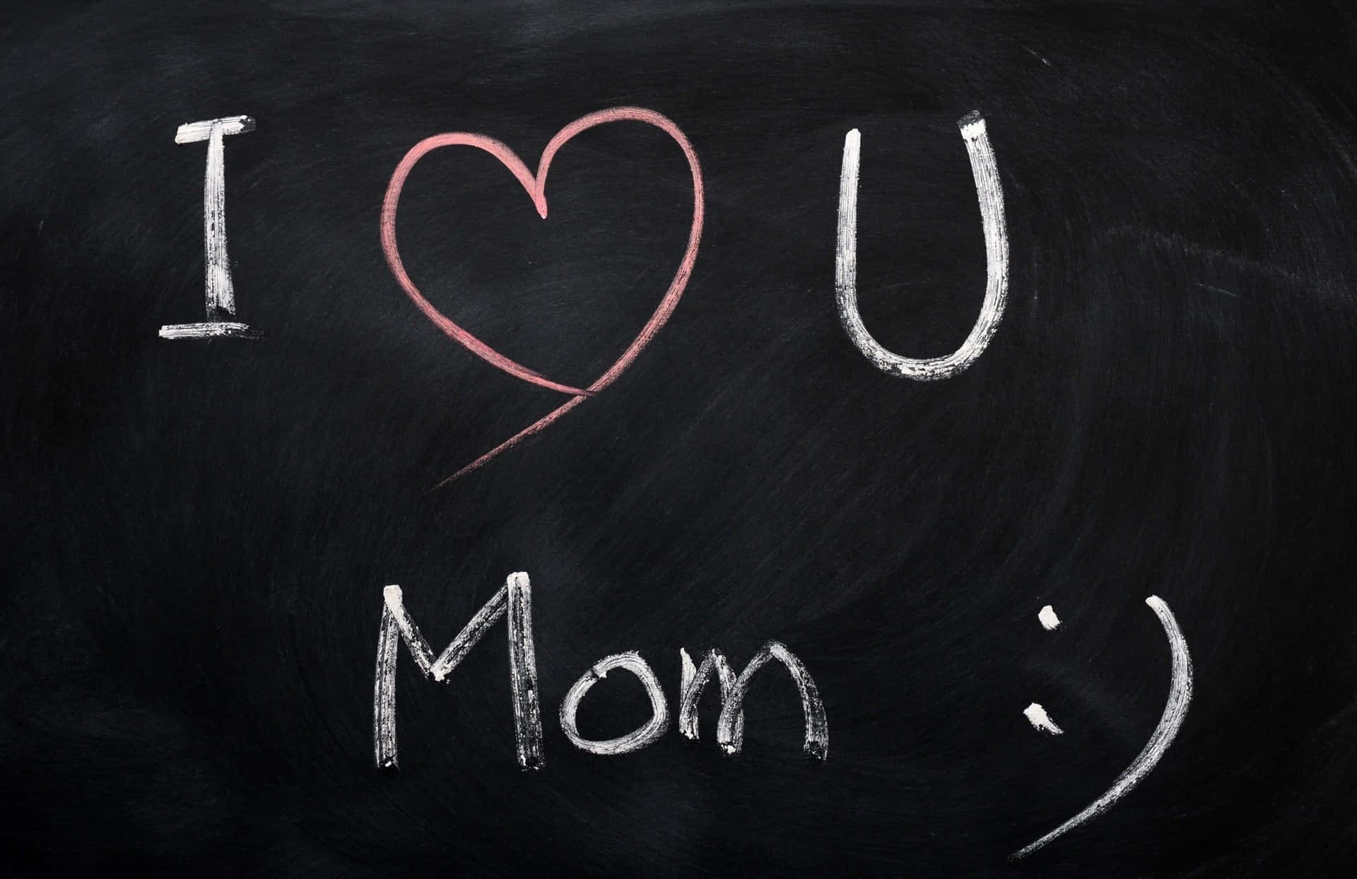 I Love You Mom Chalkboard Message Wallpaper