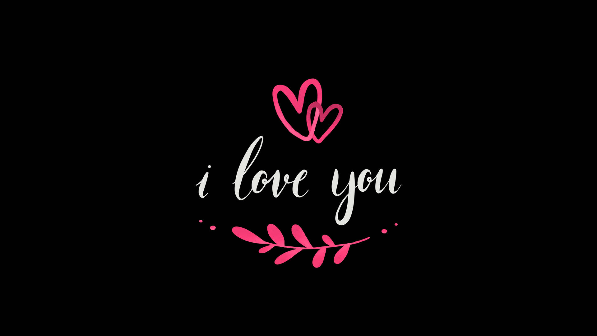 I Love You Pink Hearts Wallpaper