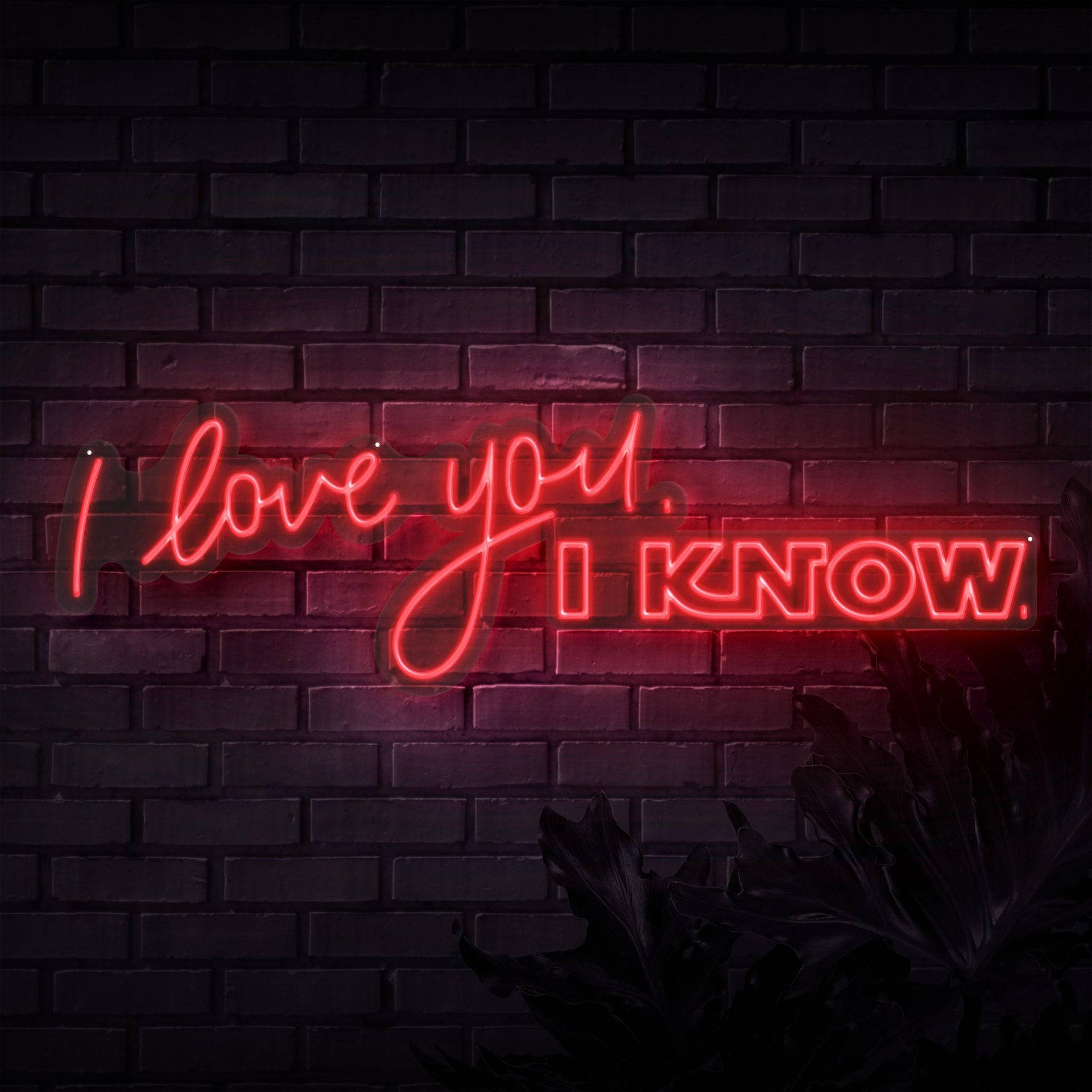 I Love You Red Neon Sign Wallpaper