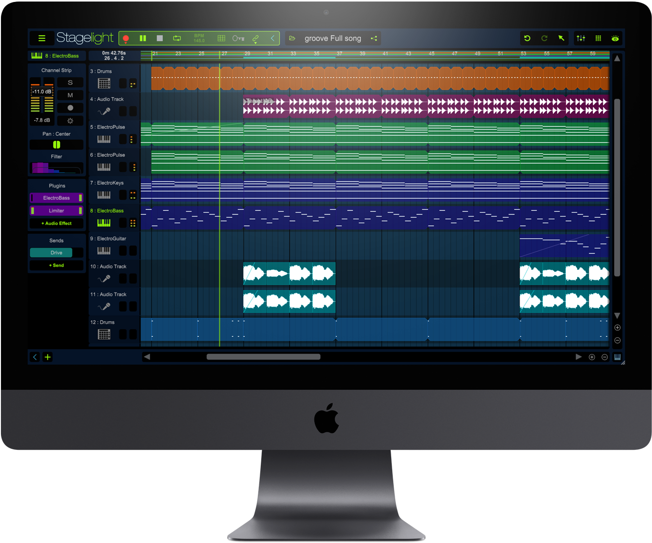 I Mac Digital Audio Workstation Display PNG