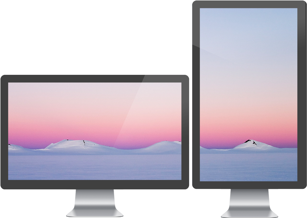 I Mac Dual Monitor Setup PNG