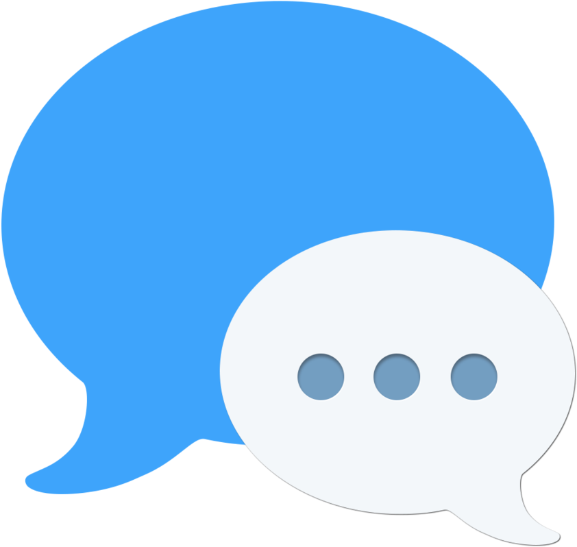 I Message Chat Bubbles Icon PNG