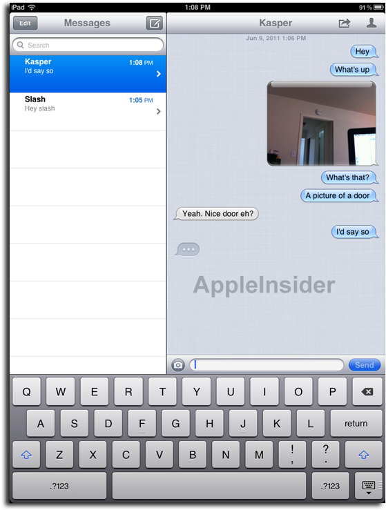 I Message Conversation Screenshoti Pad PNG