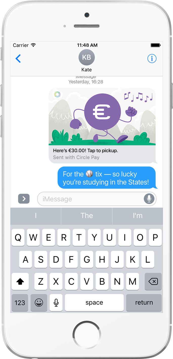 I Message Money Transfer Screenshot PNG