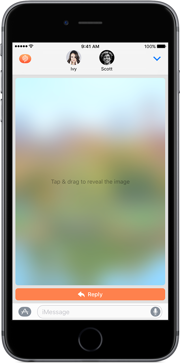 I Message Photo Reveal Feature PNG