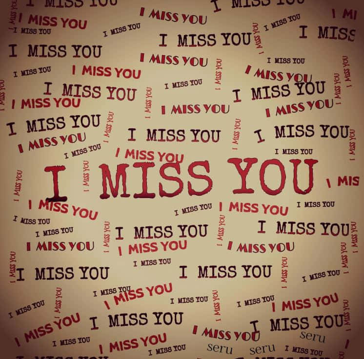 A heart touching "I Miss You" message on a beautiful background