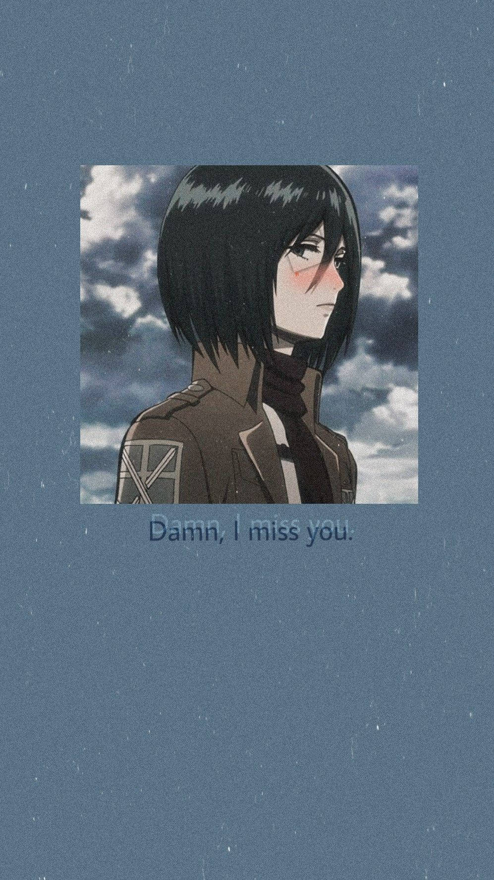 Jeg savner dig Mikasa sød tapet Wallpaper